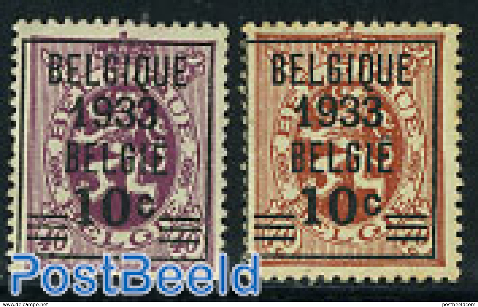 Belgium 1933 Definitives 2v, Mint NH - Nuevos