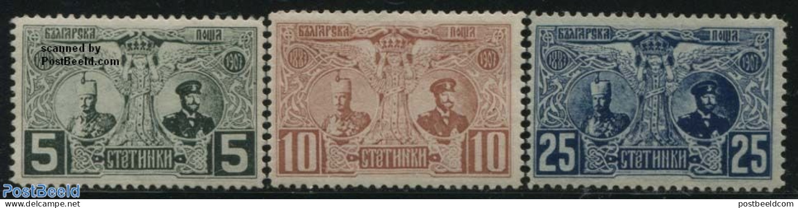 Bulgaria 1907 King Ferdinand 3v, Mint NH, History - Kings & Queens (Royalty) - Nuovi