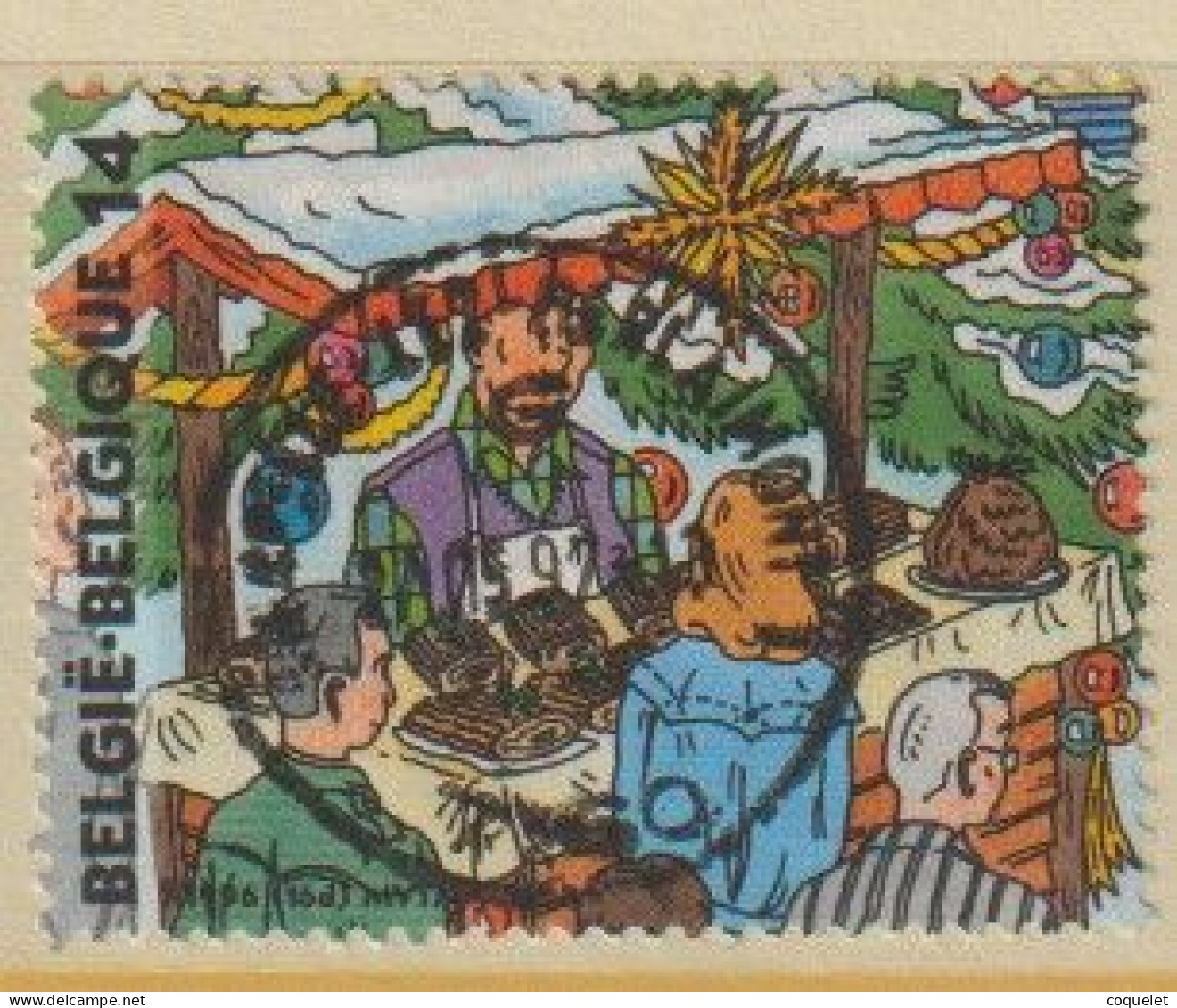 Belgique N° 2674  Obl.  Noel Nouvel An  TENTE AVEC GATEAU DE NOEL-  Belle Oblitération Centrale - Used Stamps