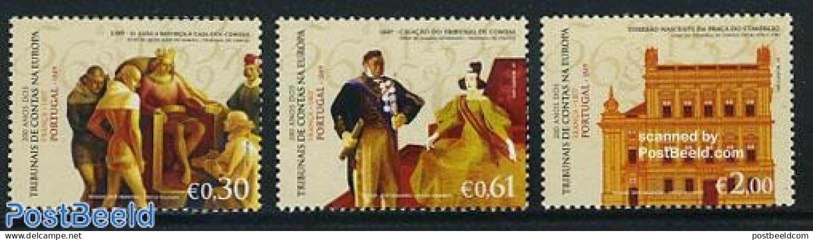 Portugal 2007 European Court Of Justice 3v, Mint NH, History - Various - Europa Hang-on Issues - Justice - Unused Stamps