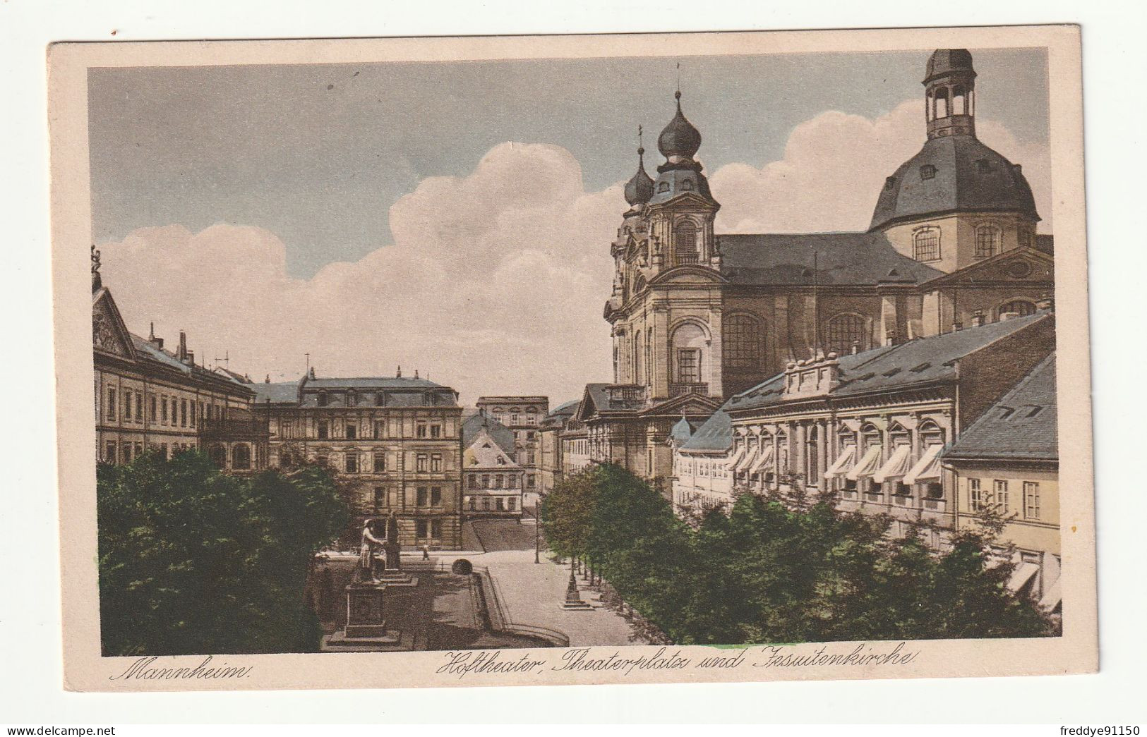 Allemagne . Mannheim . Theaterplatz Und Jésuitenkikche - Mannheim