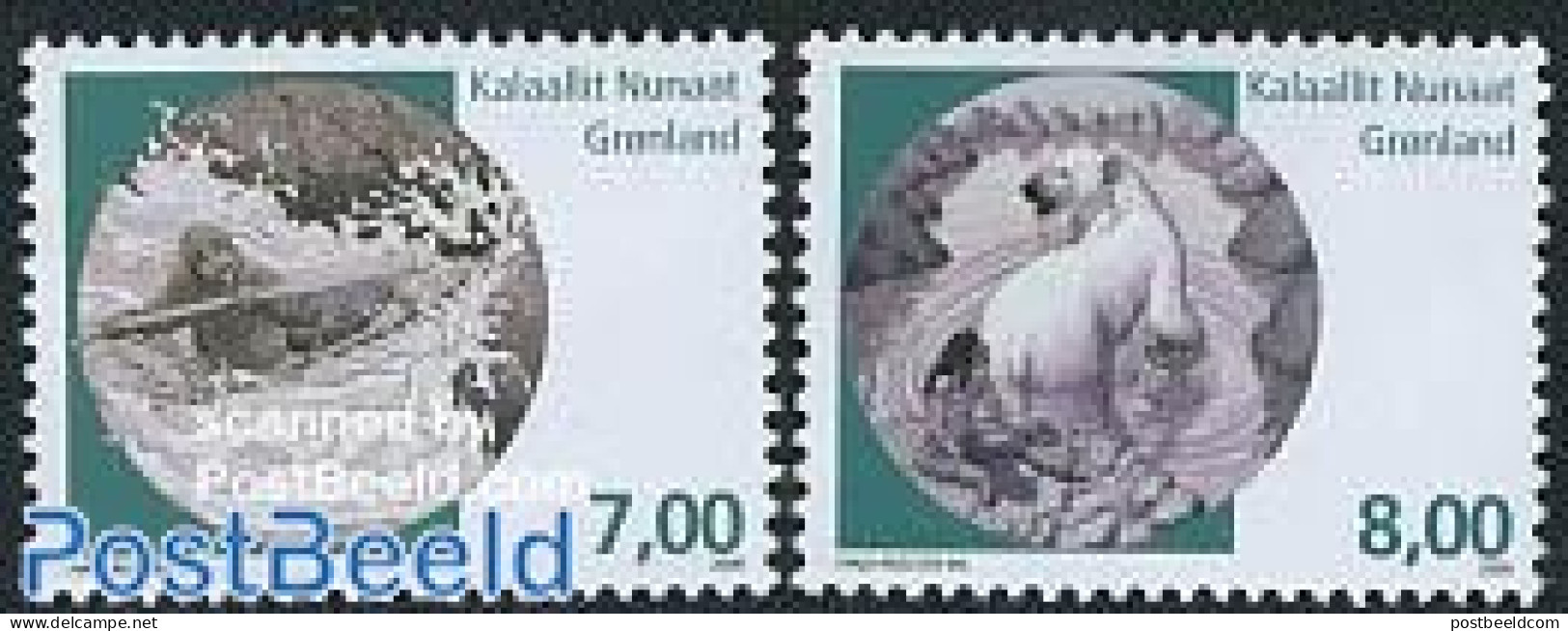 Greenland 2008 Nordic, Legends 2v, Mint NH, History - Nature - Transport - Europa Hang-on Issues - Bears - Ships And B.. - Ungebraucht