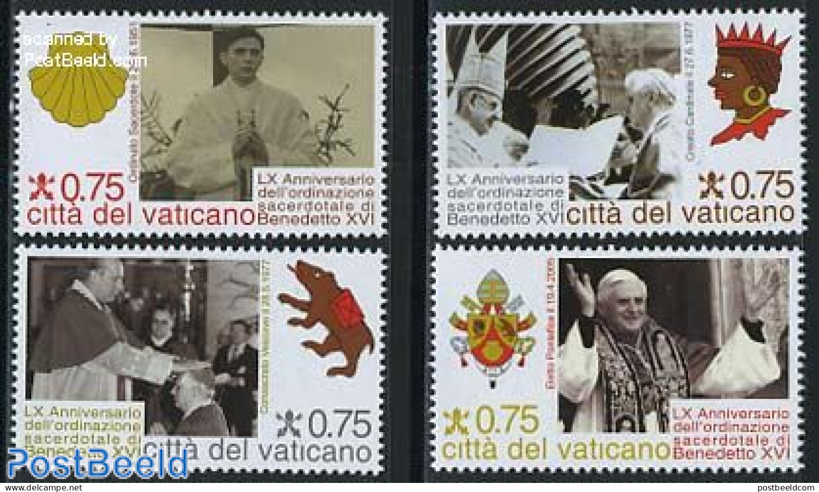 Vatican 2011 Pope Benedict XVI 4v, Mint NH, Religion - Pope - Religion - Unused Stamps