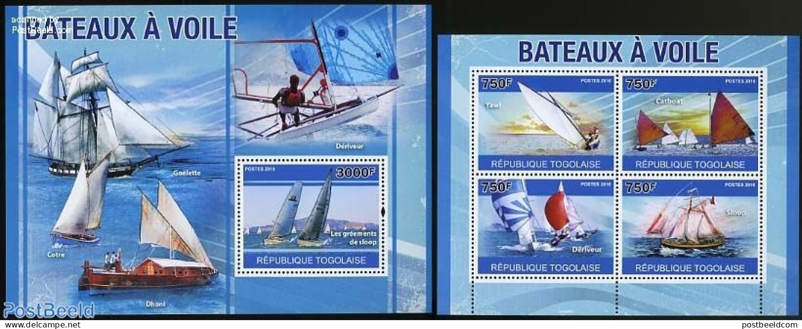 Togo 2010 Sailing Ships 2 S/s, Mint NH, Transport - Ships And Boats - Barche