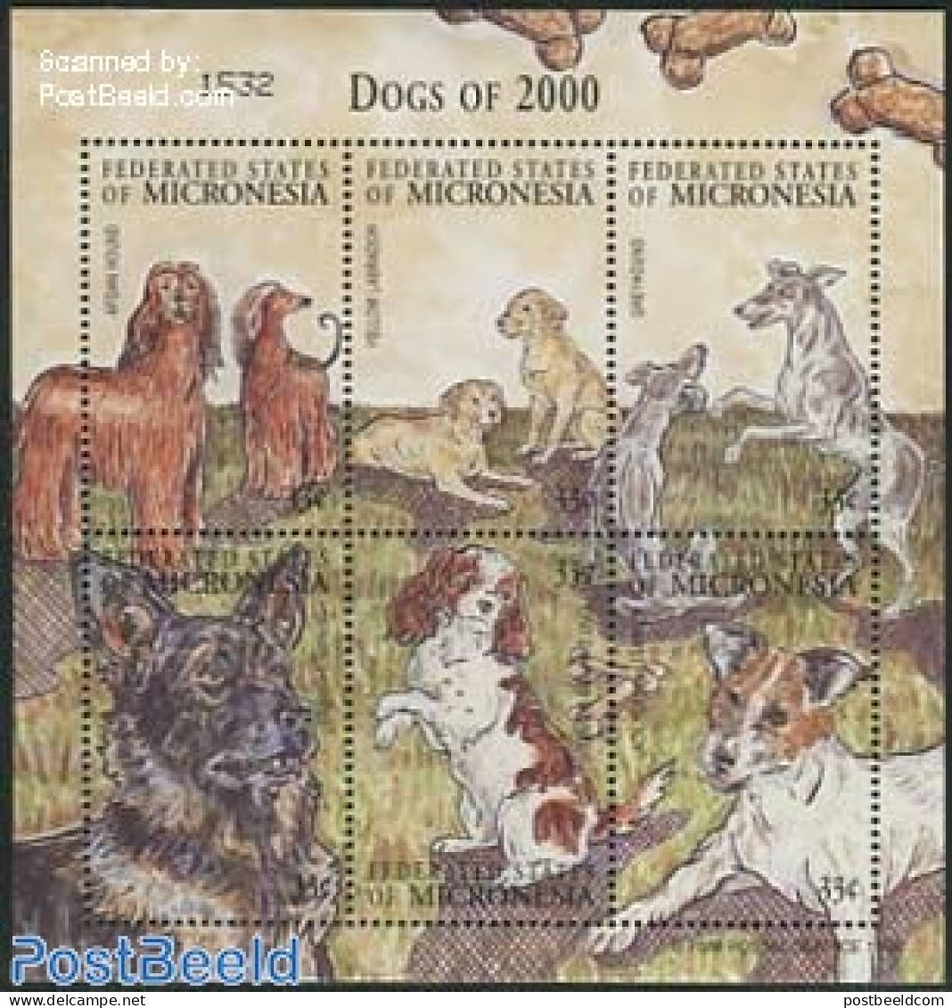 Micronesia 2000 Dogs 6v M/s, Mint NH, Nature - Dogs - Micronésie