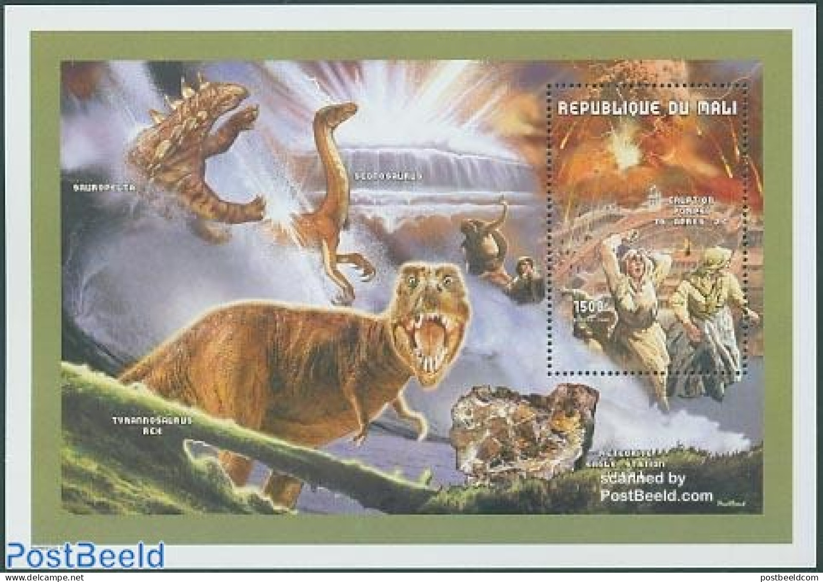Mali 1999 Pompei, Preh. Animals S/s, Mint NH, History - Nature - Geology - Prehistoric Animals - Vor- U. Frühgeschichte