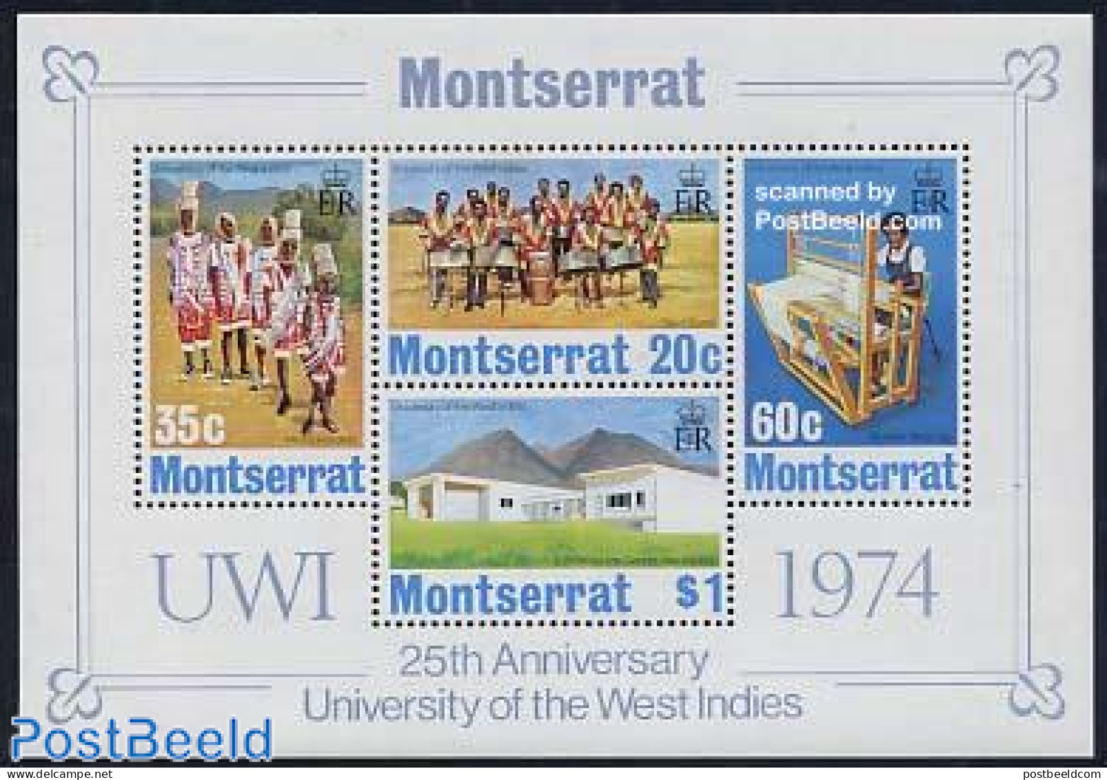 Montserrat 1974 University S/s, Mint NH, Performance Art - Science - Various - Music - Education - Textiles - Musique