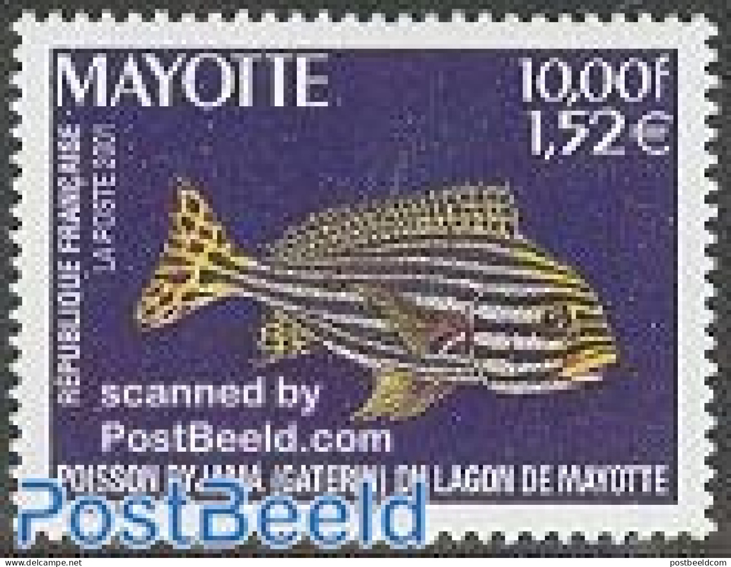 Mayotte 2001 Pyjama Fish 1v, Mint NH, Nature - Fish - Fische