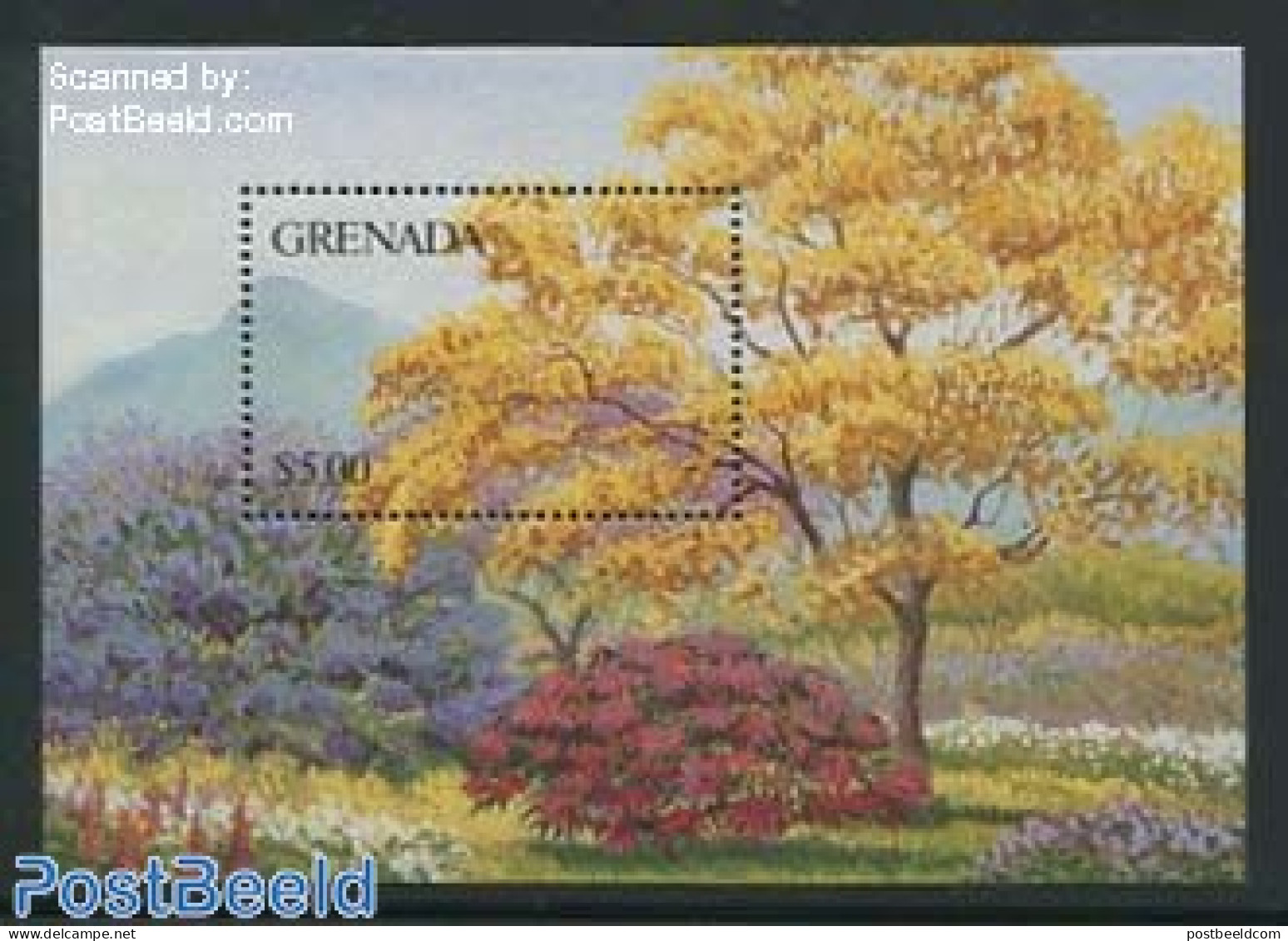 Grenada 1986 Trees S/s, Mint NH, Nature - Trees & Forests - Rotary, Lions Club