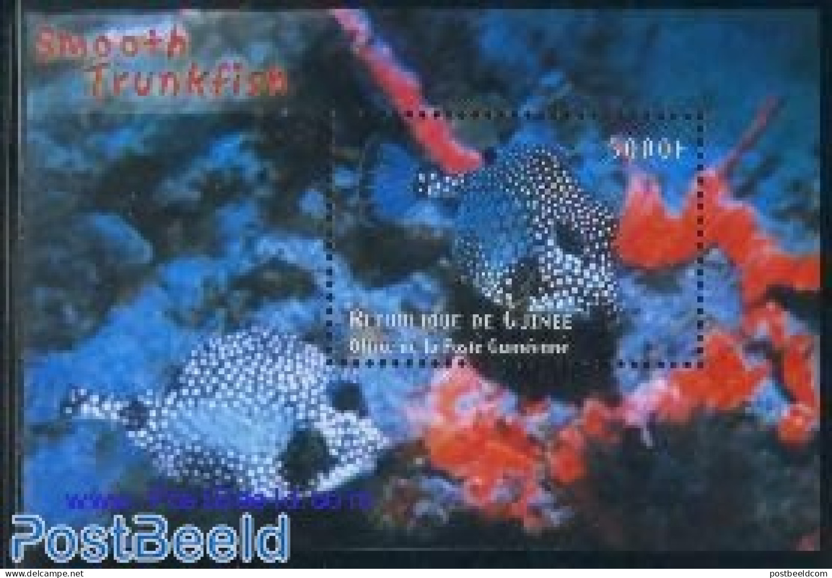 Guinea, Republic 2001 Smooth Trunkfish S/s, Mint NH, Nature - Fish - Poissons
