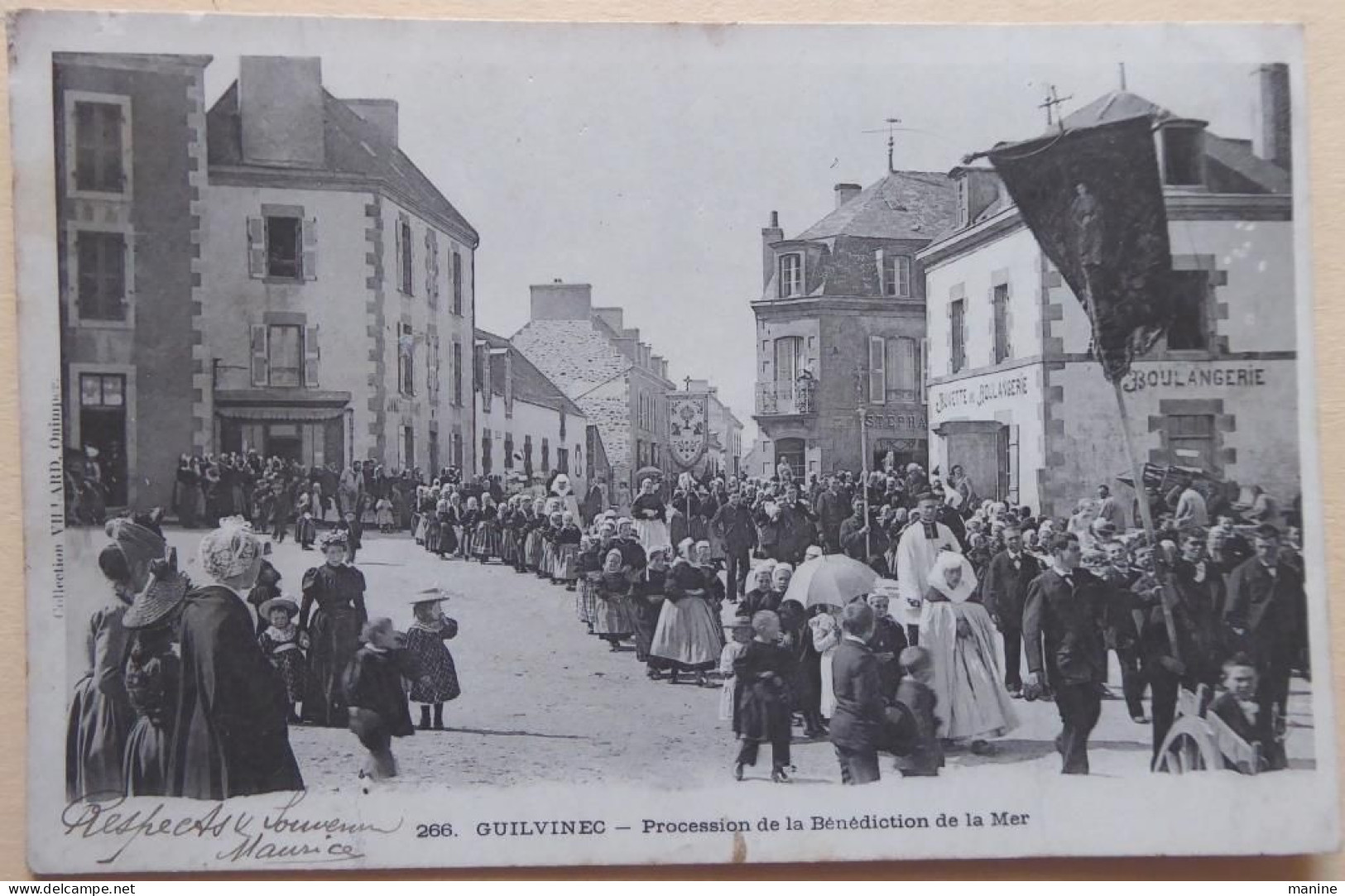 GUILVINEC - Procession De La Bénédiction De La Mer - CPA Dos Simple Voir état - Guilvinec