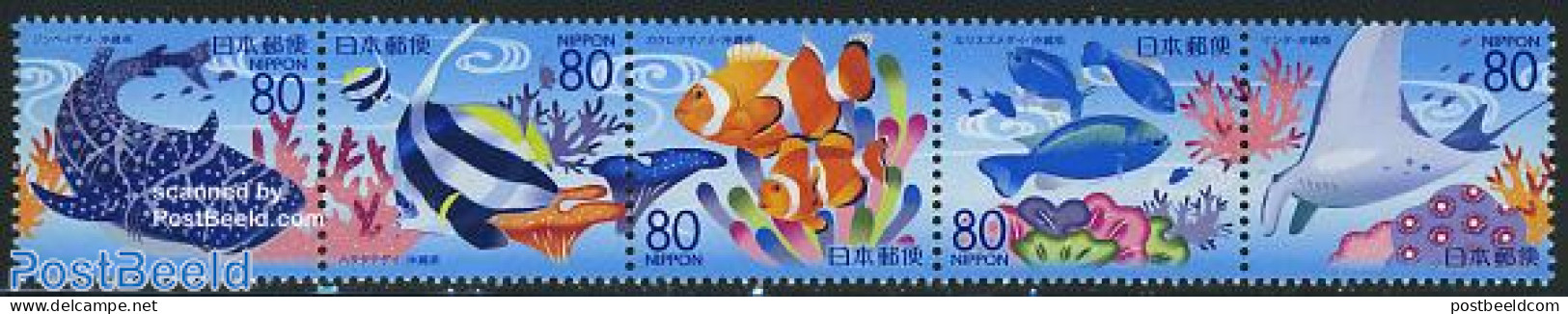 Japan 2007 Fish 5v [::::], Mint NH, Nature - Fish - Ungebraucht