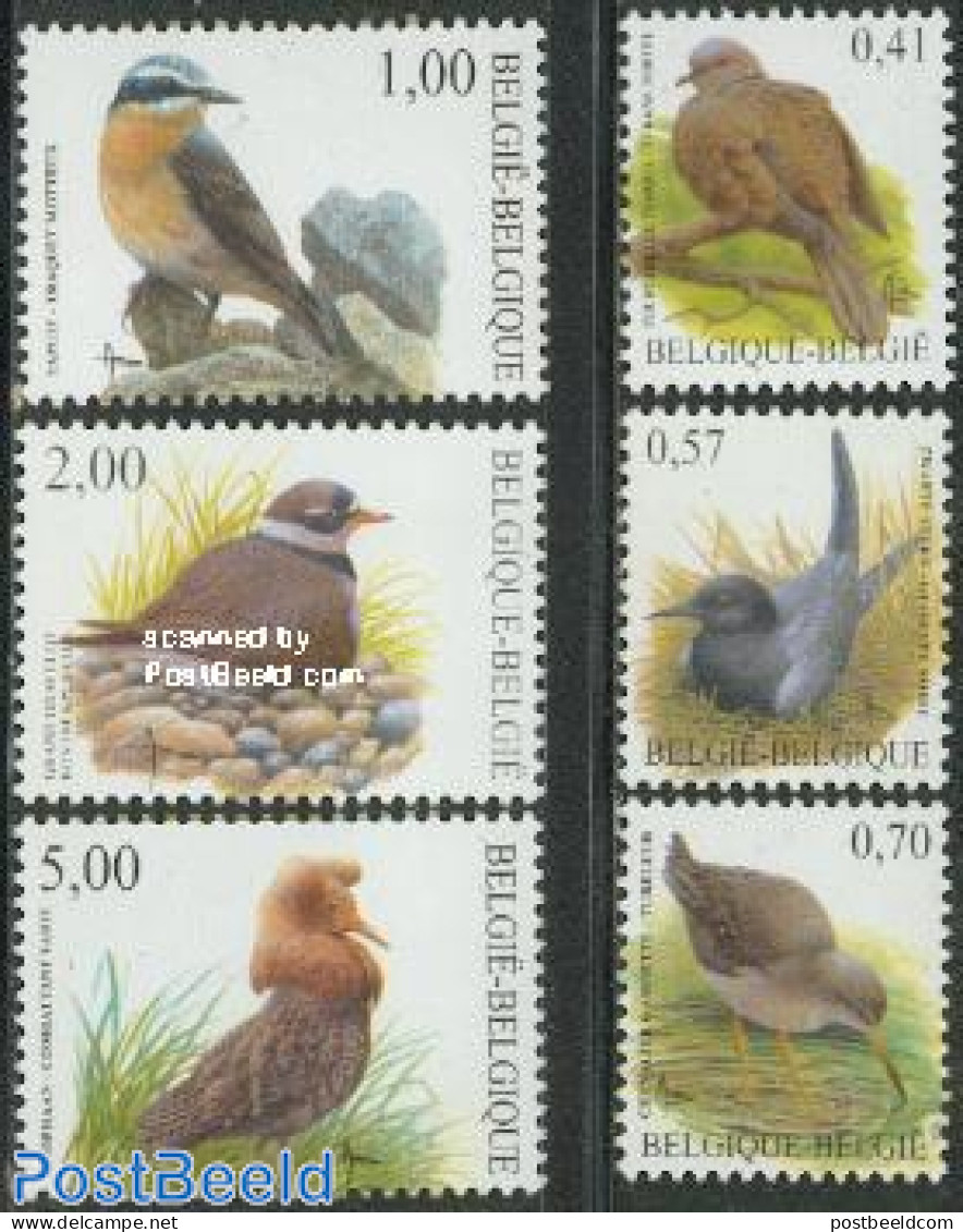 Belgium 2002 Definitives, Birds 6v, Mint NH, Nature - Birds - Nuovi