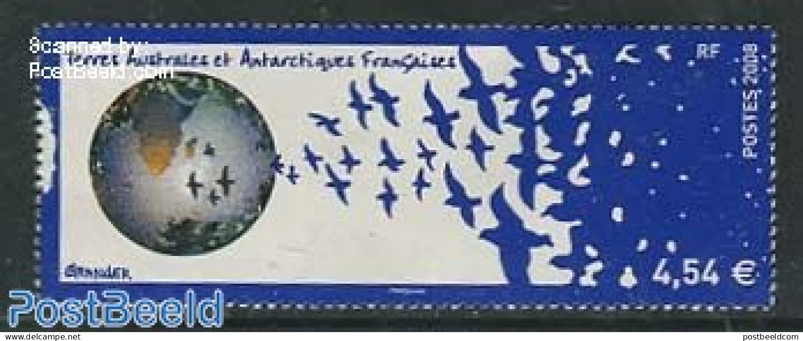 French Antarctic Territory 2008 Art, Birds & Globe 1v, Mint NH, Nature - Various - Birds - Globes - Nuovi