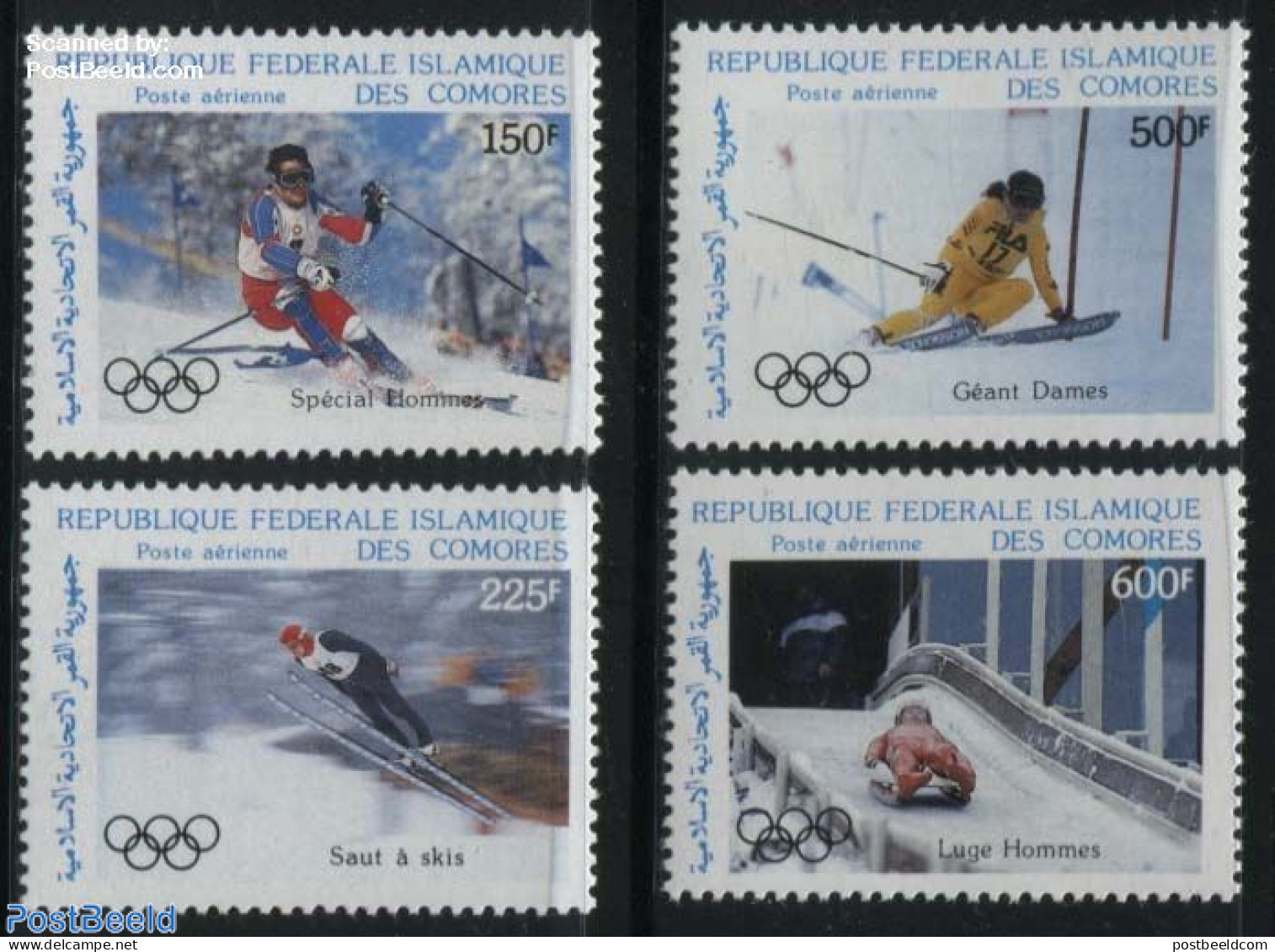 Comoros 1987 Olympic Winter Games 4v, Mint NH, Sport - Olympic Winter Games - Skiing - Sci