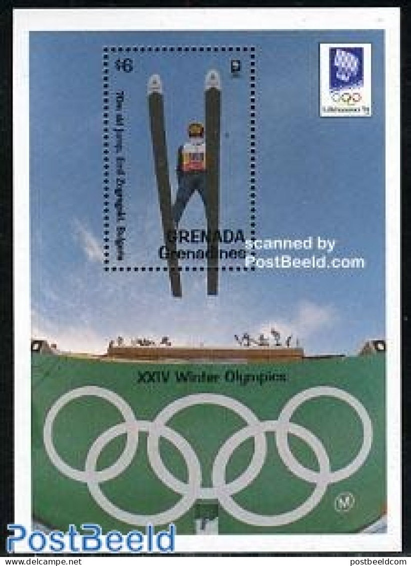 Grenada Grenadines 1993 Olympic Winter Games S/s, Mint NH, Sport - Olympic Winter Games - Skiing - Skisport