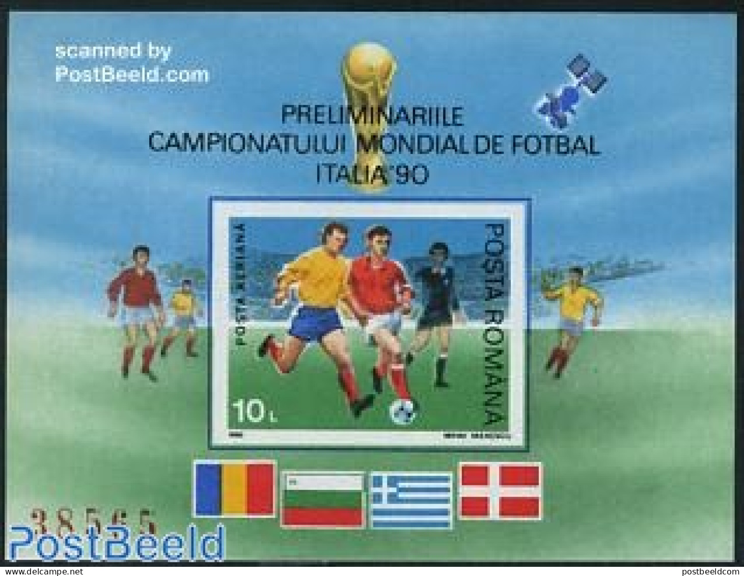 Romania 1990 World Cup Football S/s, Mint NH, Sport - Football - Unused Stamps
