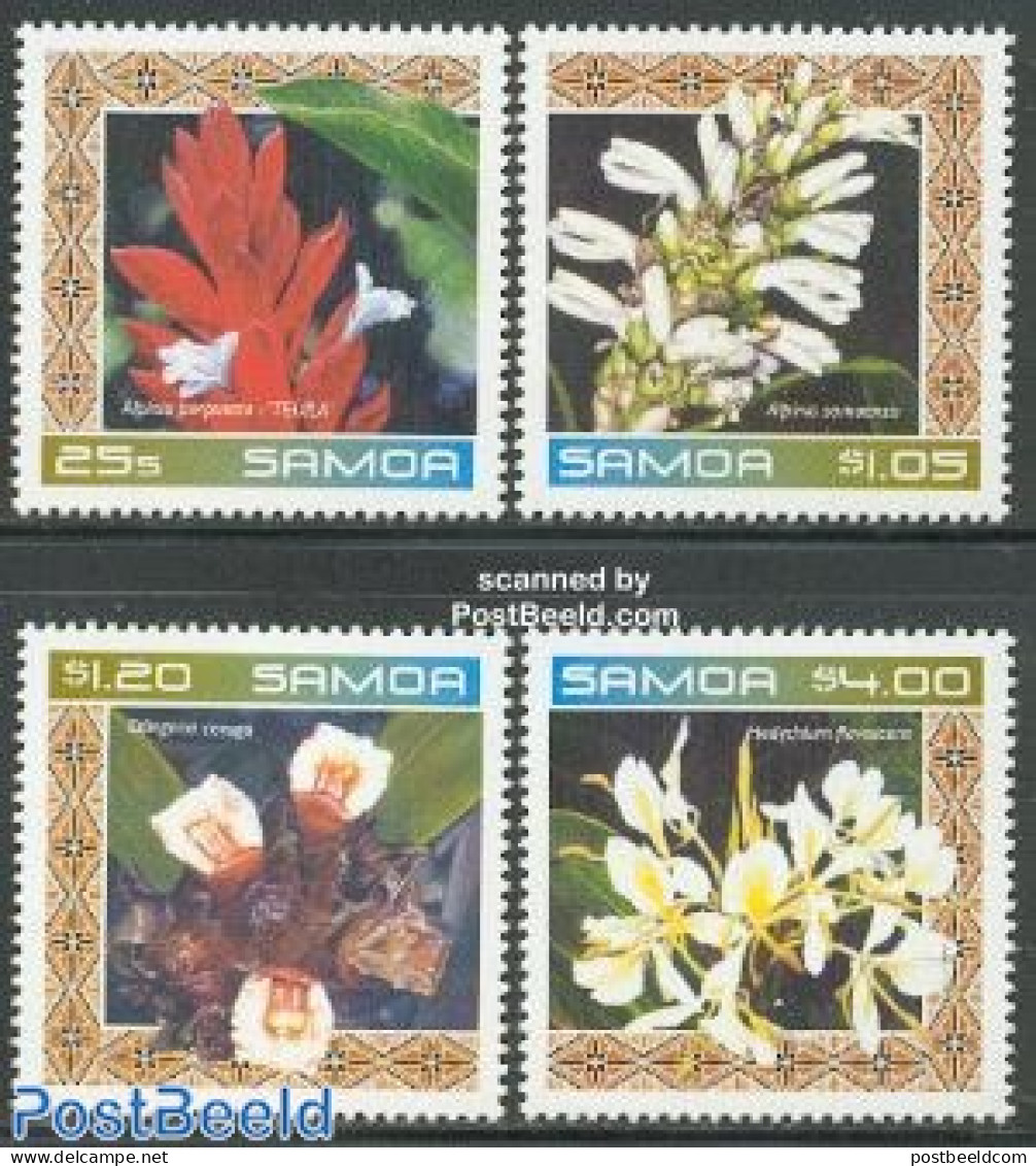 Samoa 2002 Flowers 4v, Mint NH, Nature - Flowers & Plants - Samoa (Staat)