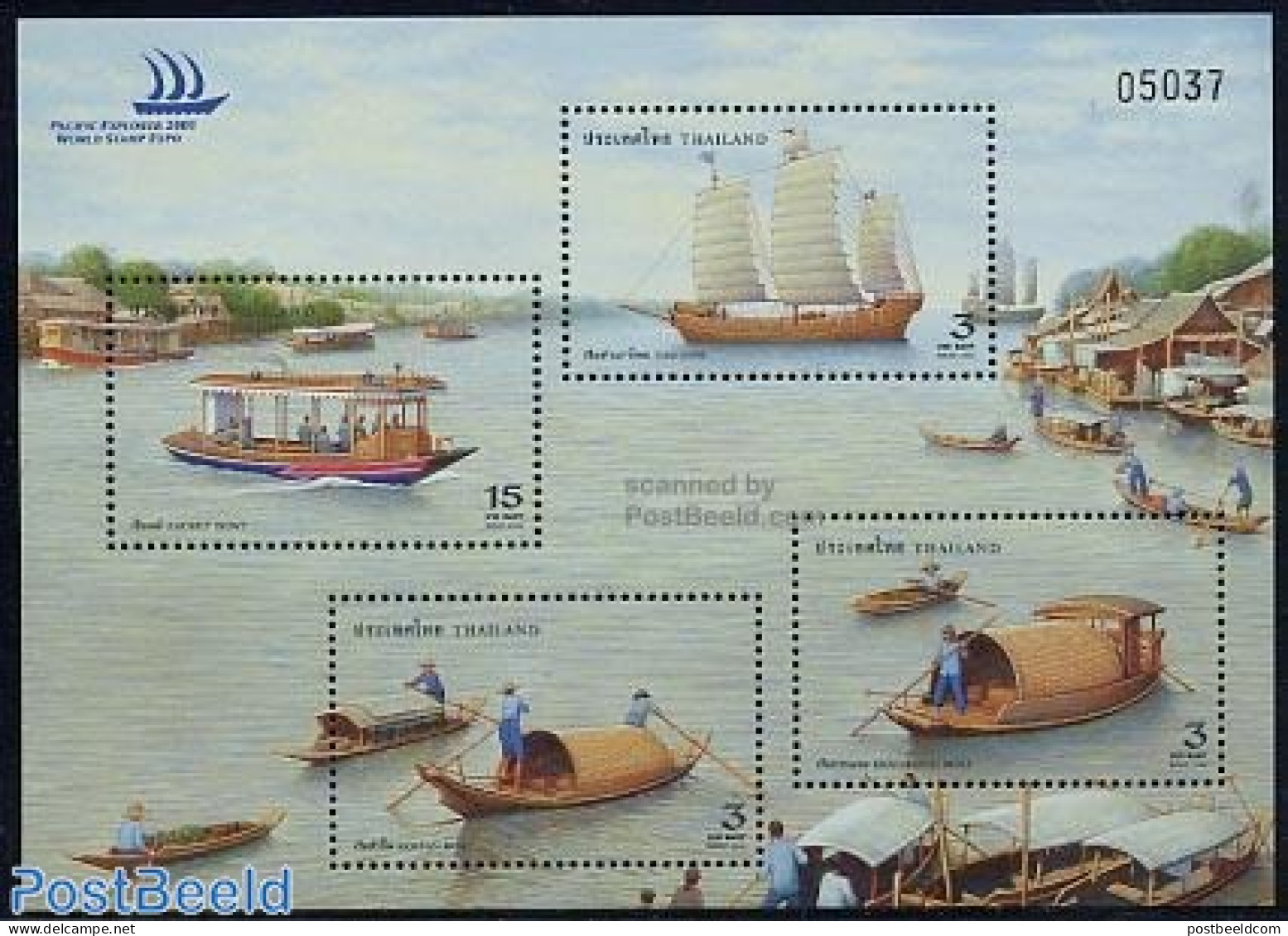Thailand 2005 Pacific Explorer World Stamp Expo S/s, Mint NH, Transport - Philately - Ships And Boats - Boten