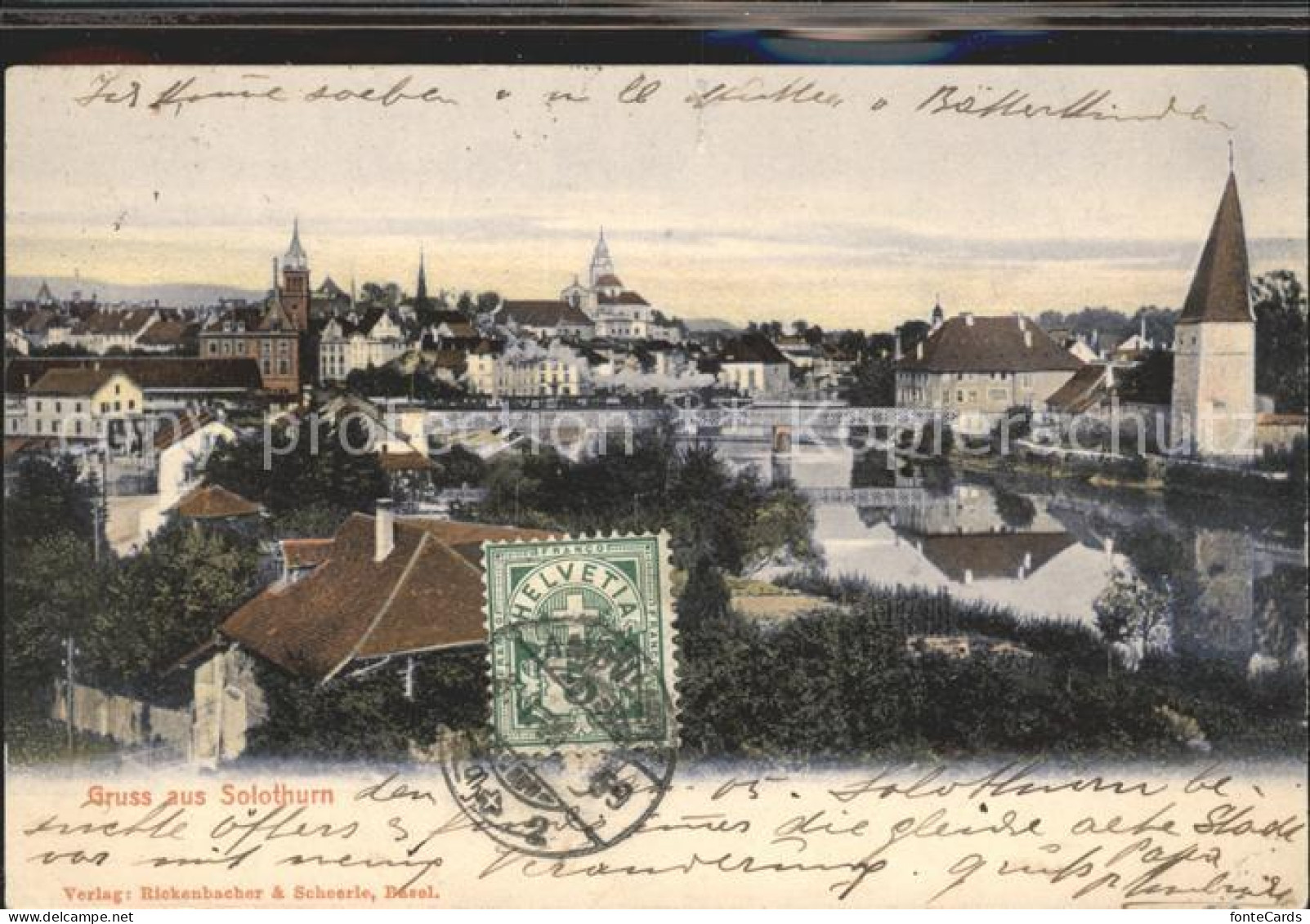 11837493 Solothurn Stadtansicht Bruecke Kirche Solothurn - Andere & Zonder Classificatie