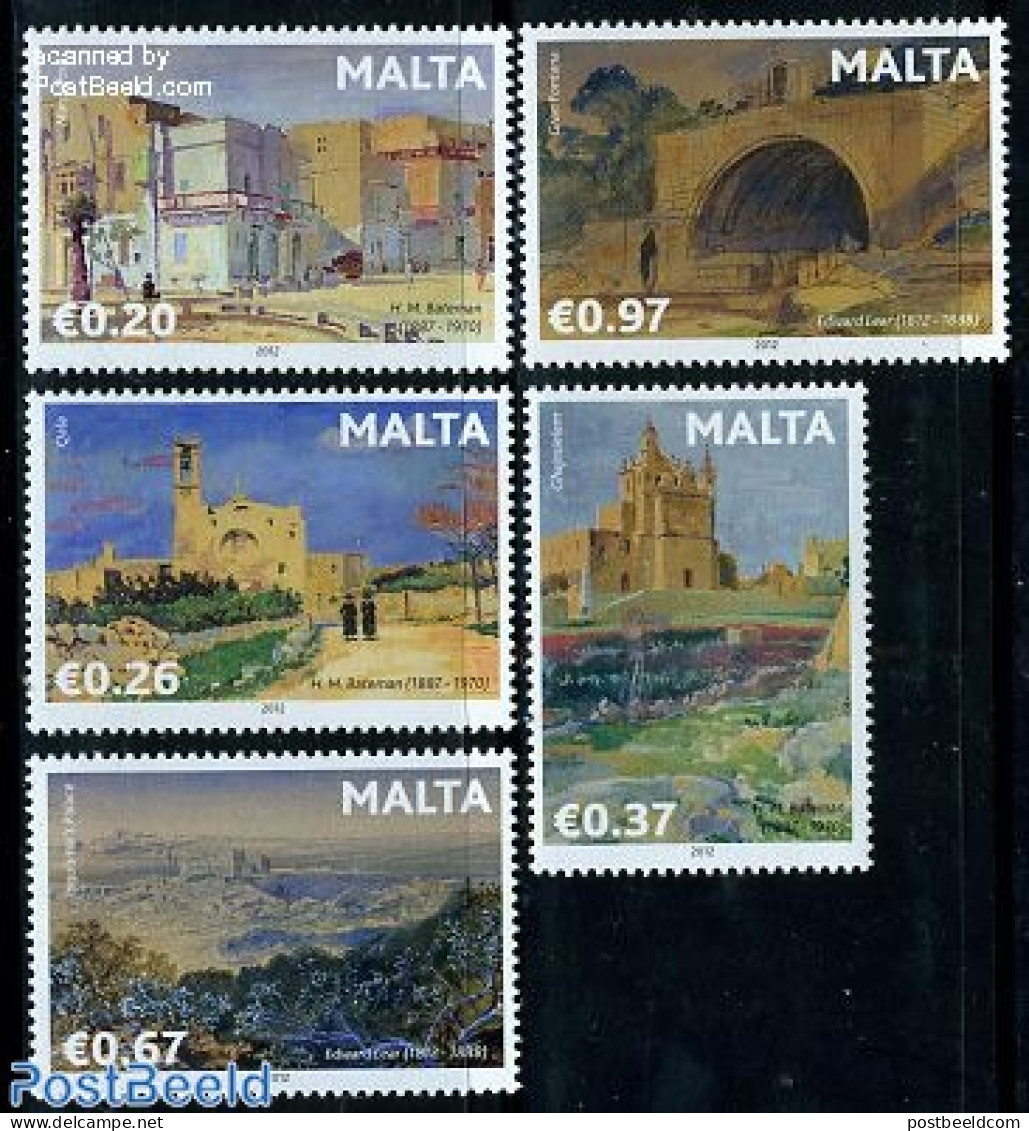 Malta 2012 Paintings 5v, Mint NH, Art - Paintings - Malta