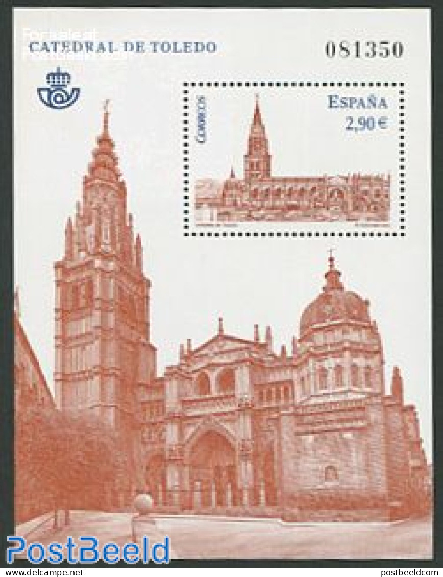 Spain 2012 Toledo Cathedral S/s, Mint NH, Religion - Churches, Temples, Mosques, Synagogues - Ungebraucht
