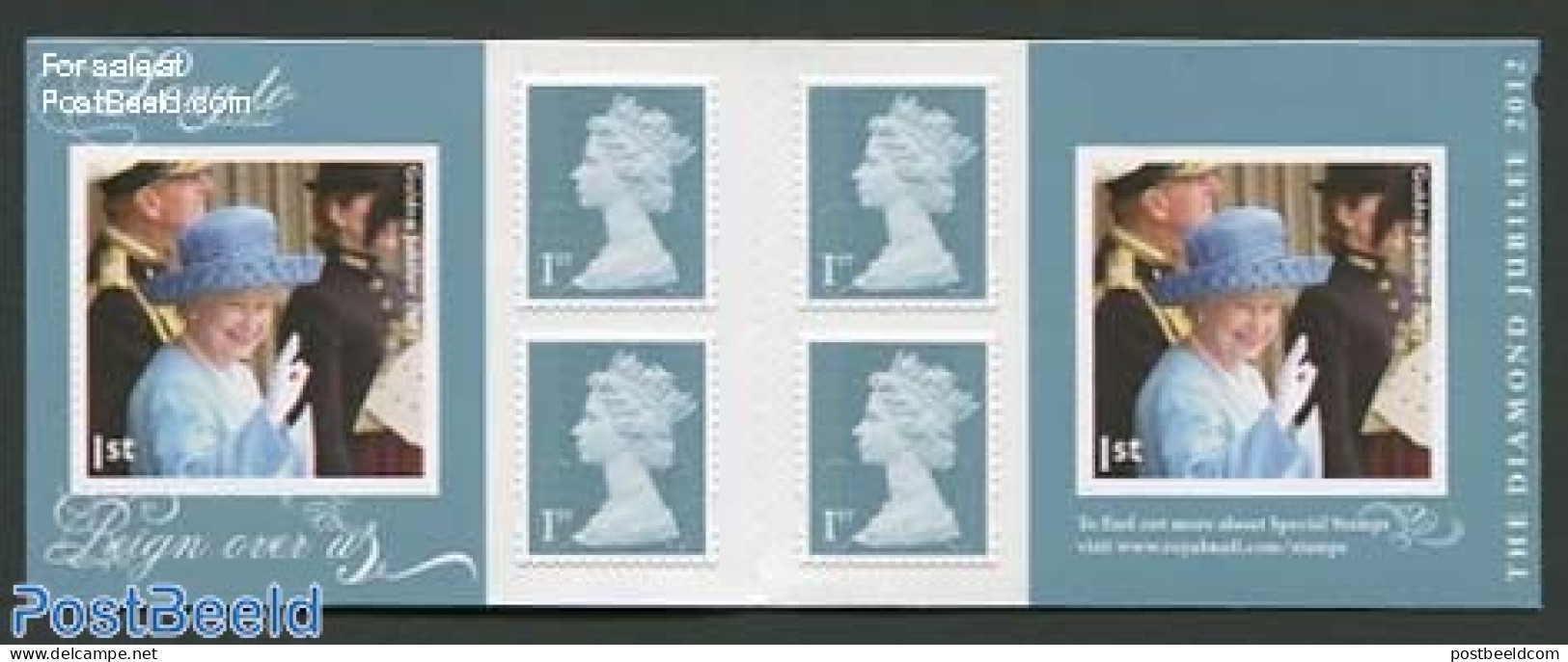 Great Britain 2012 Diamond Jubilee Booklet, Mint NH, History - Kings & Queens (Royalty) - Stamp Booklets - Unused Stamps
