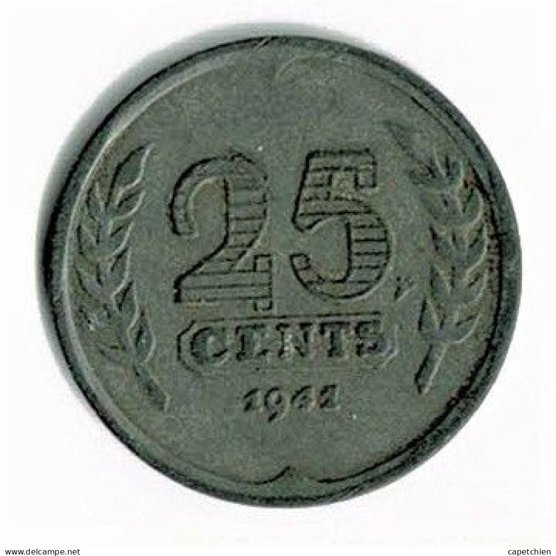 PAYS-BAS / 25 CENTS /1944 / ZINC - 5 Centavos