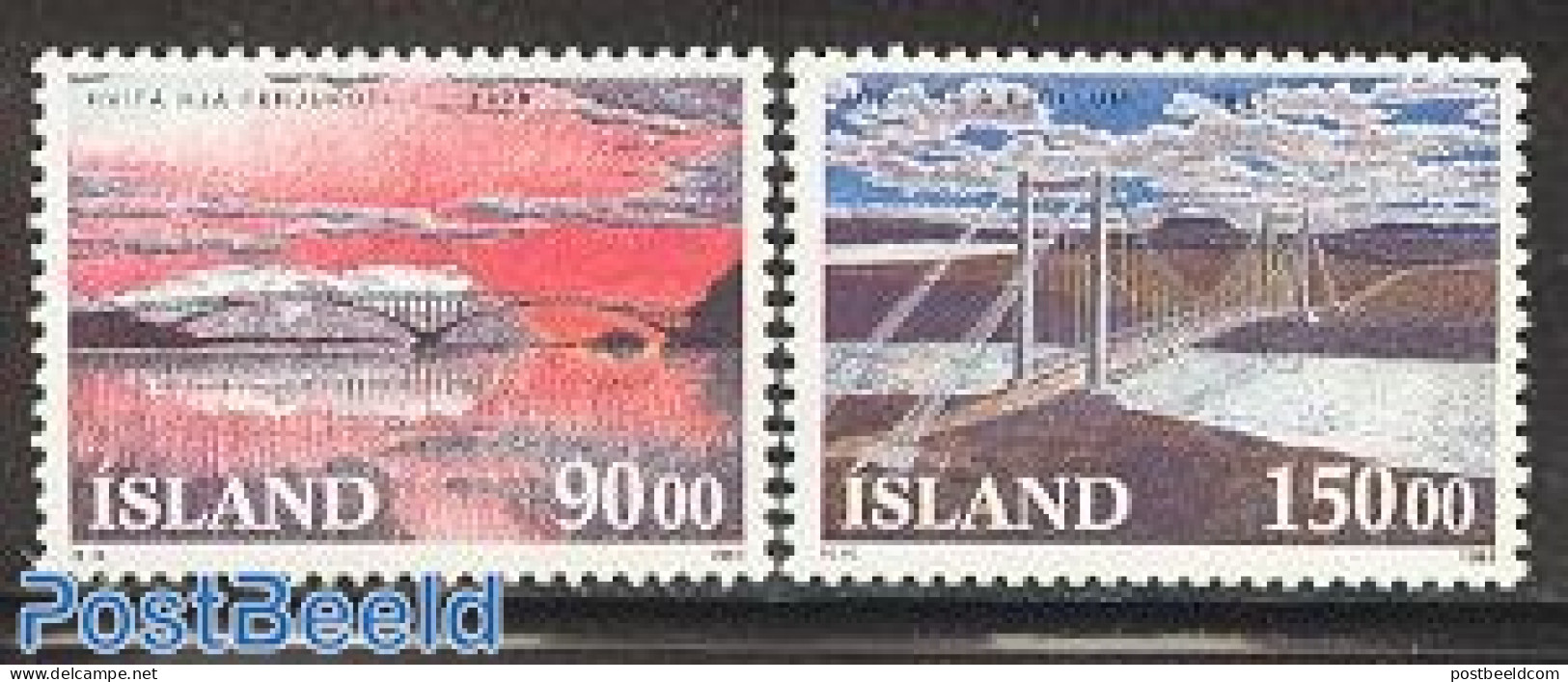 Iceland 1993 Bridges 2v, Mint NH, Art - Bridges And Tunnels - Ungebraucht