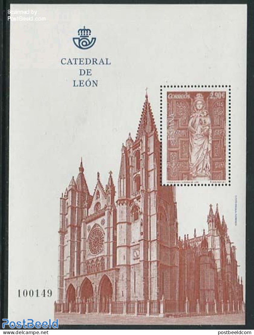 Spain 2012 Cathedral Of Leon S/s, Mint NH, Religion - Churches, Temples, Mosques, Synagogues - Unused Stamps