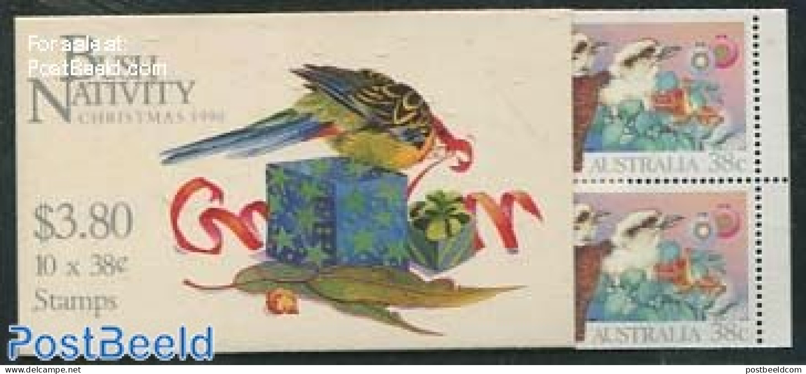 Australia 1990 Christmas Booklet, Mint NH, Nature - Religion - Birds - Christmas - Stamp Booklets - Ungebraucht