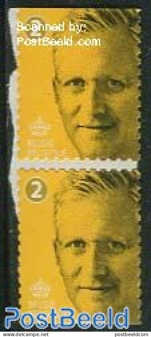 Belgium 2015 Definitive, Yellow, King Philip 2v S-a, Mint NH - Unused Stamps