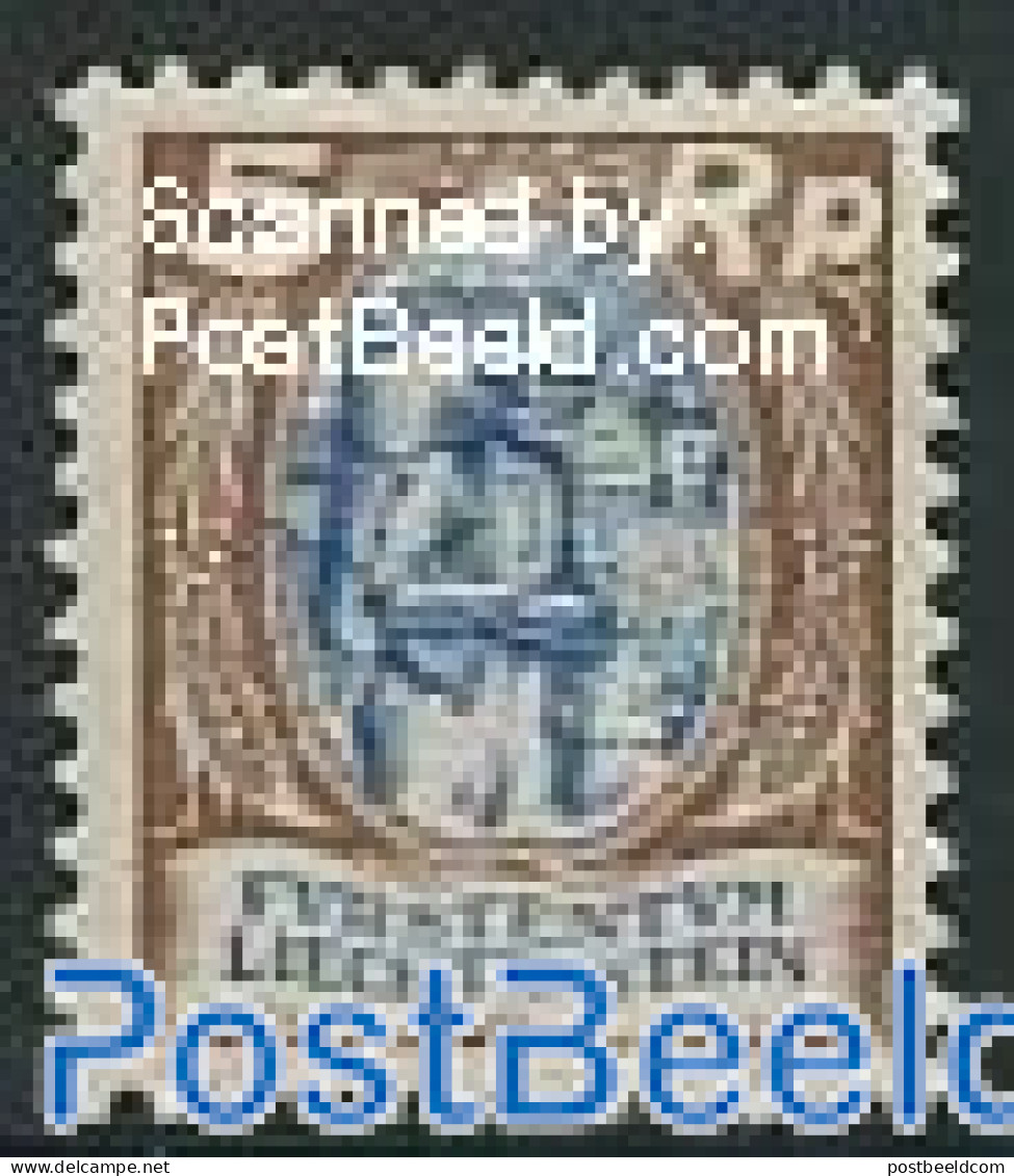 Liechtenstein 1925 5Rp, Stamp Out Of Set, Mint NH, Nature - Wine & Winery - Neufs