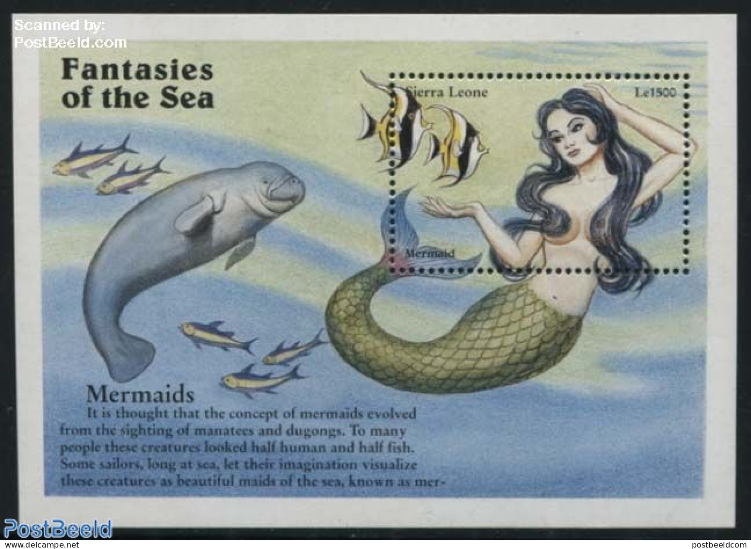 Sierra Leone 1996 Mermaid S/s, Mint NH, Art - Fairytales - Verhalen, Fabels En Legenden