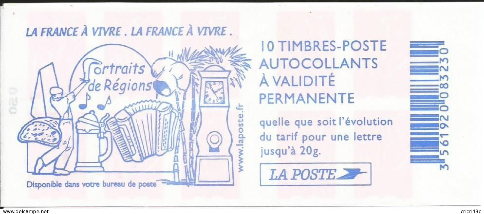 Marianne De Lamouche. Carnet De 10 Timbres N° Y&T 3744-C4 Neuf** (BM) - Modern : 1959-...