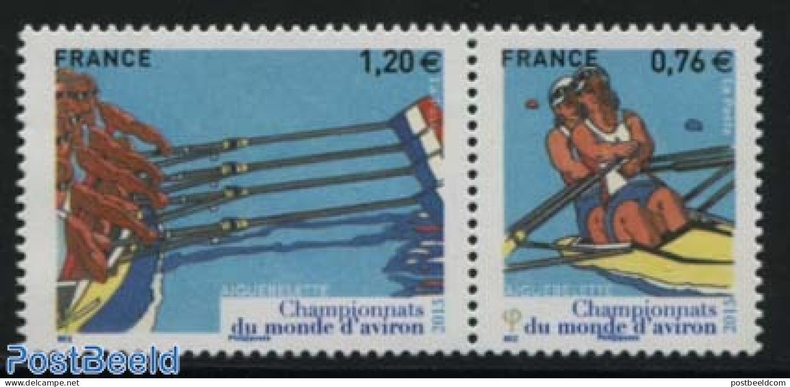France 2015 World Championships Rowing 2v [:], Mint NH, Sport - Transport - Kayaks & Rowing - Ships And Boats - Ongebruikt
