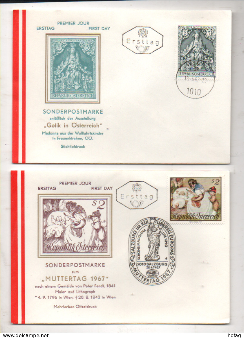 Österreich 1967 MiNr.: 1237; 1238 Ersttag 2 Briefe Austria  FDC - FDC