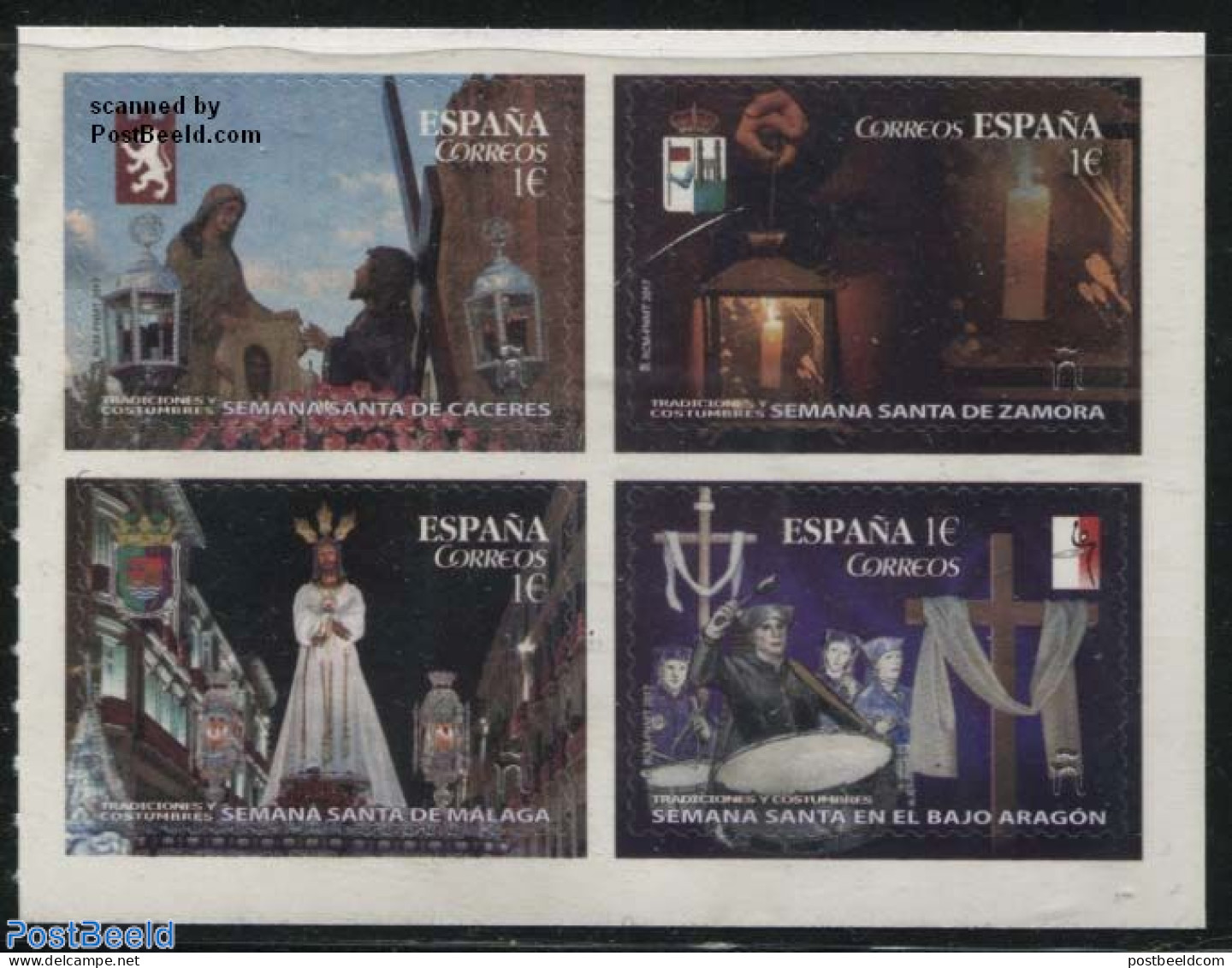 Spain 2017 Semana Santa 4v S-a, Mint NH, Religion - Various - Religion - Folklore - Art - Sculpture - Unused Stamps