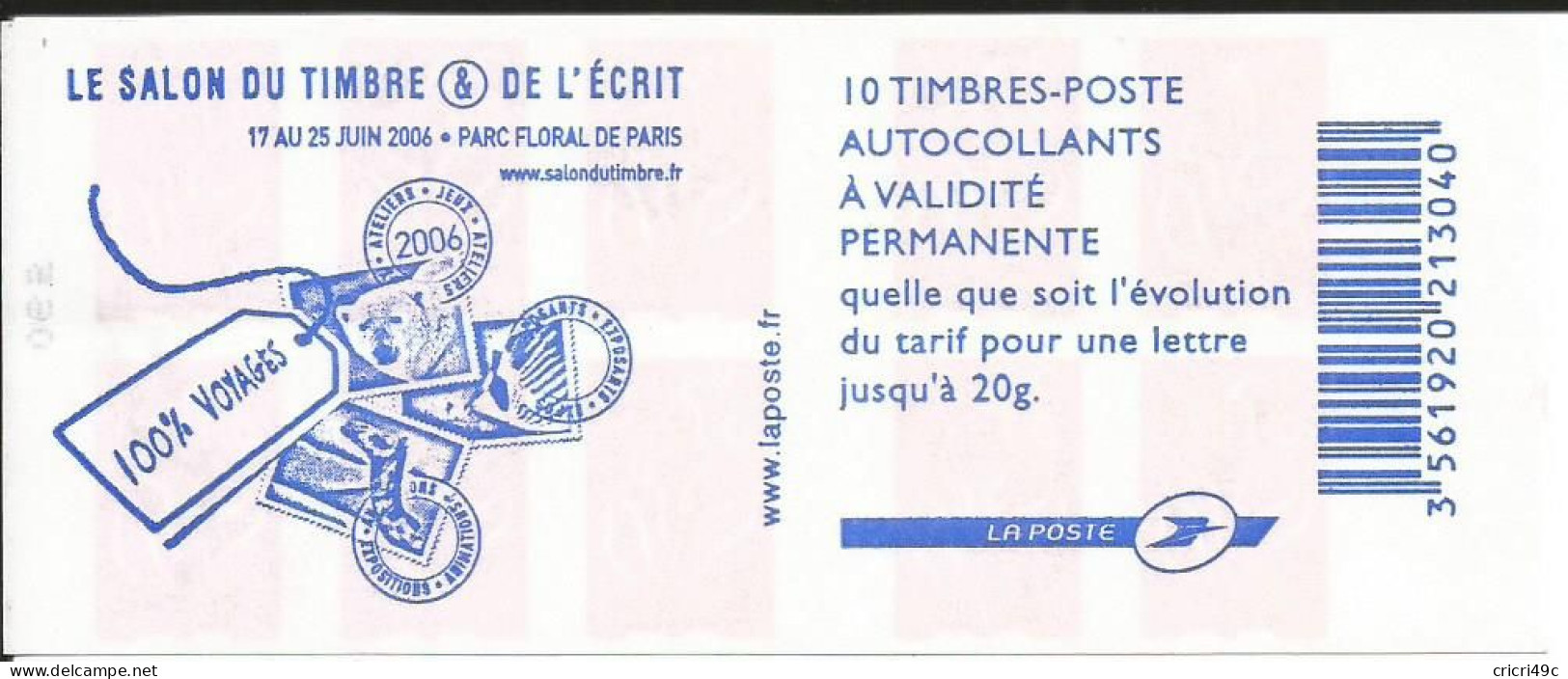 Marianne De Lamouche. Carnet De 10 Timbres N° Y&T 3744-C9 Neuf** (BM) - Modernes : 1959-...