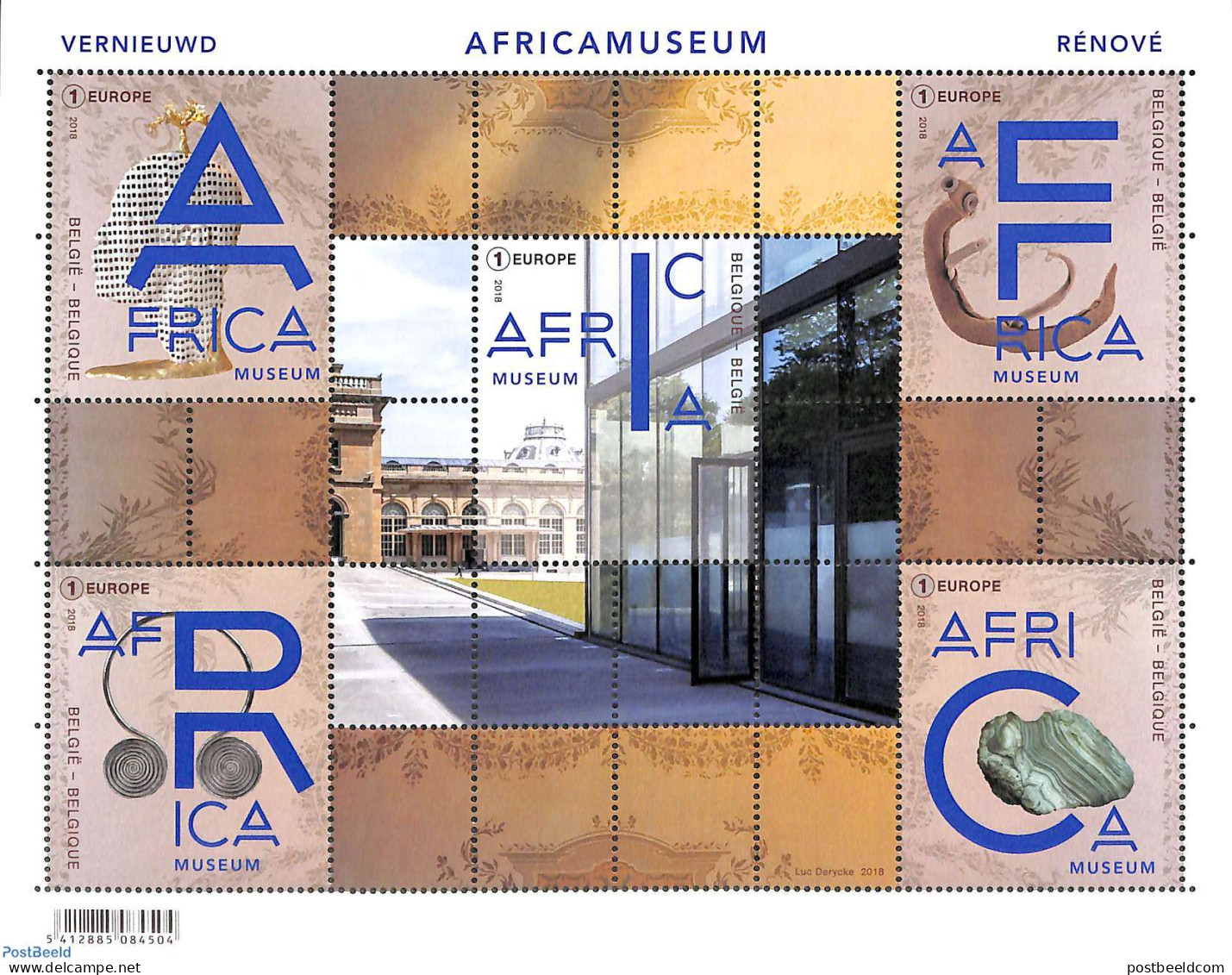Belgium 2018 Africa Museum M/s, Mint NH, Art - Museums - Unused Stamps