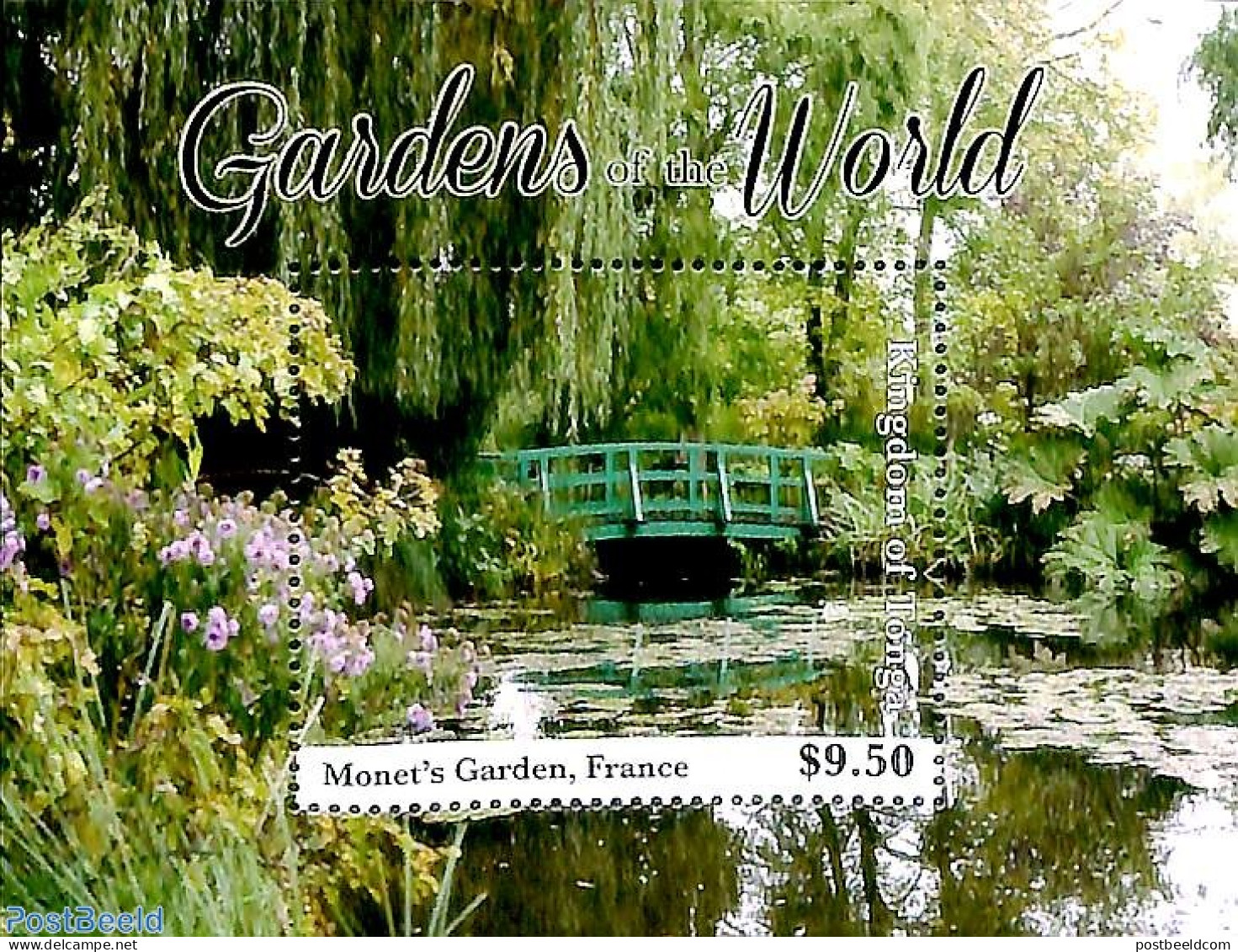 Tonga 2019 Gardens Of The World S/s, Mint NH, Nature - Gardens - Art - Bridges And Tunnels - Brücken
