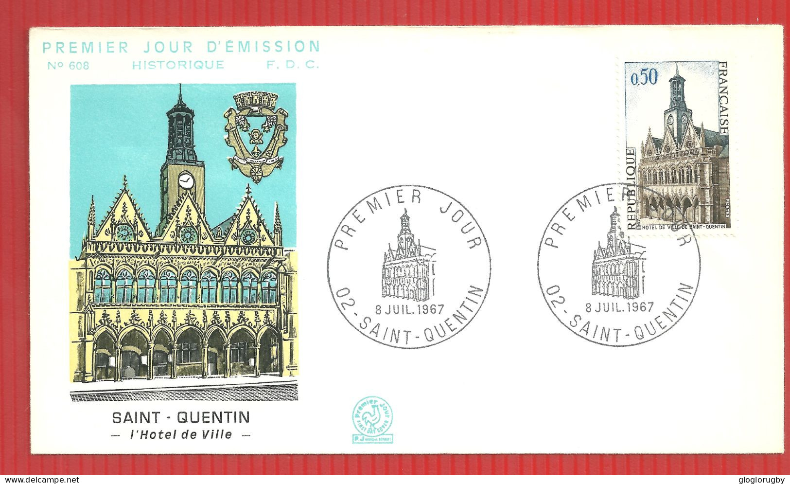 FDC SAINT QUENTIN  8 7 1967 - 1960-1969