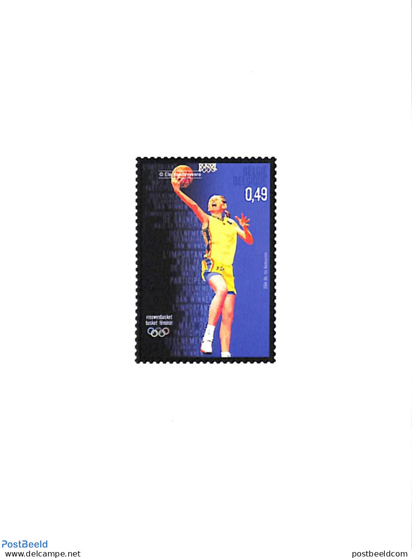 Belgium 2005 Presentation S/s NA14, Dutch Text On Reverse (No Postal Value), Mint NH, Sport - Basketball - Olympic Games - Unused Stamps