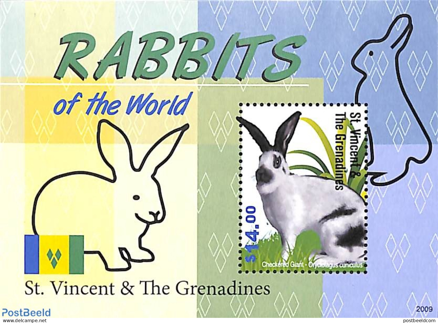 Saint Vincent 2020 Rabbits S/s, Mint NH, Nature - Rabbits / Hares - St.Vincent (1979-...)