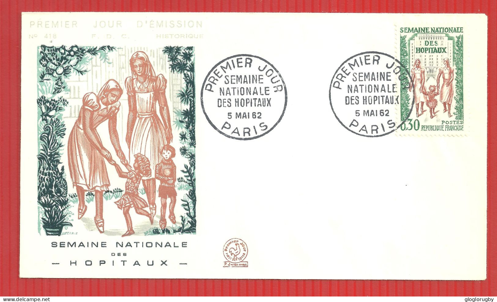 FDC SEMAINE DES HOPITAUX PARIS 5 5 1962 - 1960-1969