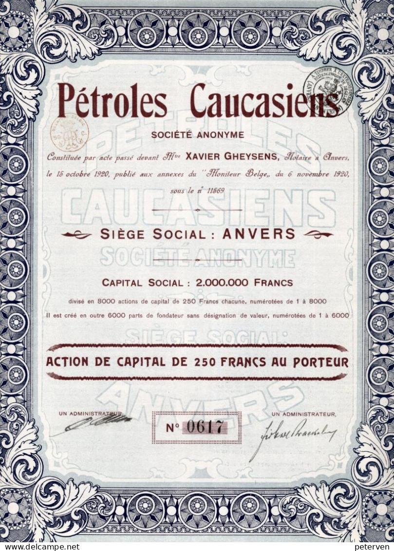 PÉTROLES CAUCASIENS - Petróleo