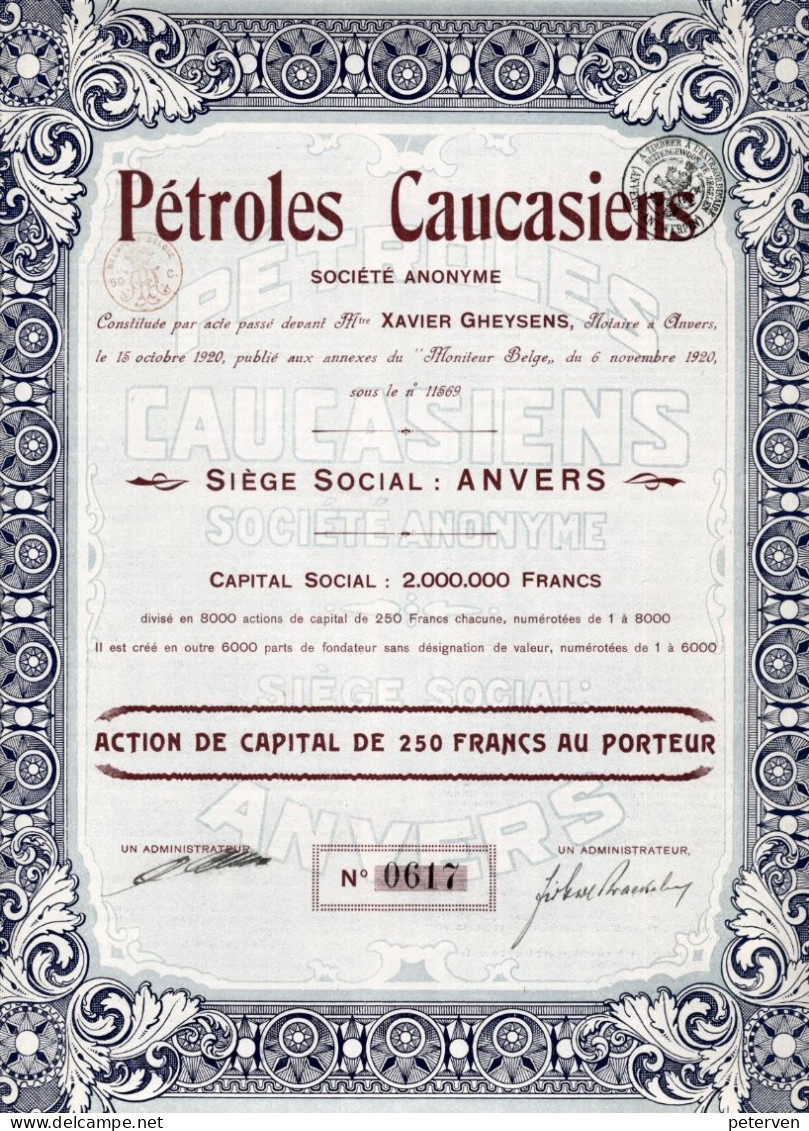 PÉTROLES CAUCASIENS - Erdöl