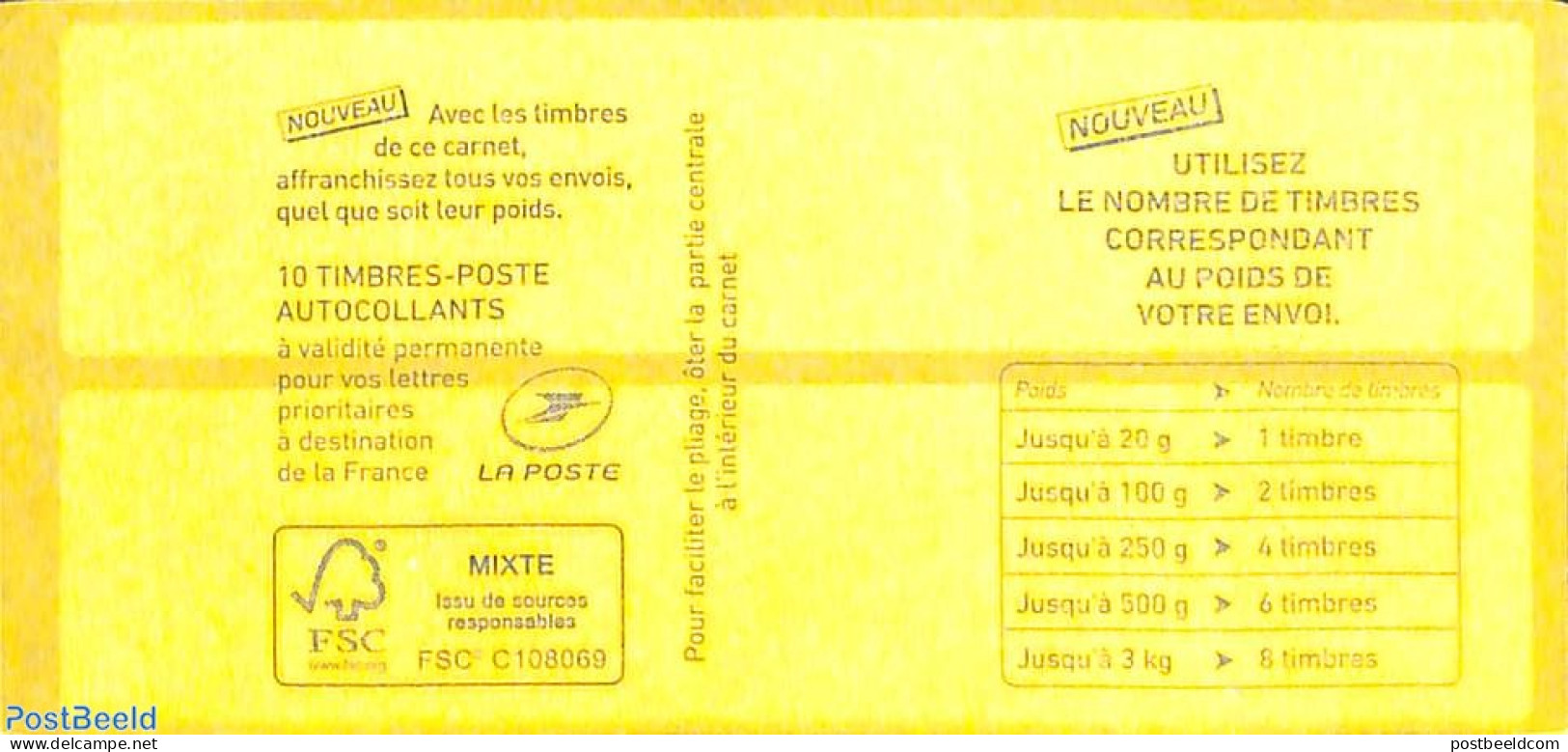 France 2016 Utilisez Le Nombre Des Timbres, Booklet With 10x Rouge S-a, Mint NH, Stamp Booklets - Neufs