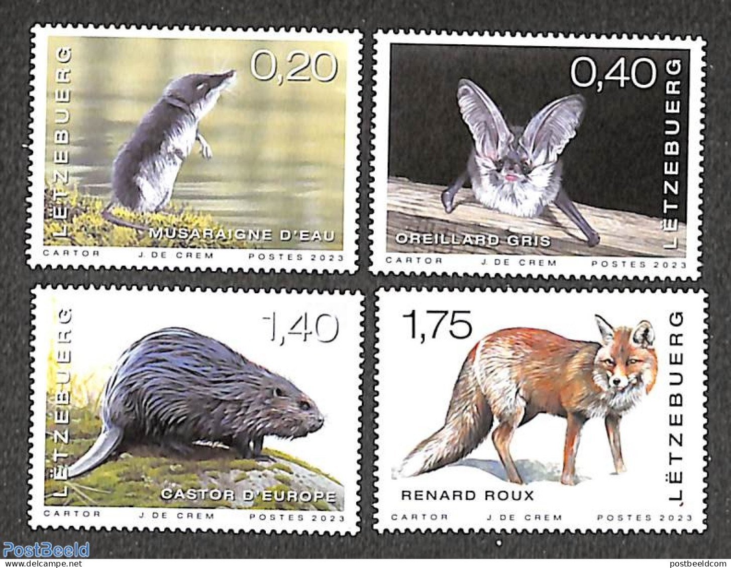 Luxemburg 2023 Mammals 4v, Mint NH, Nature - Animals (others & Mixed) - Bats - Nuevos