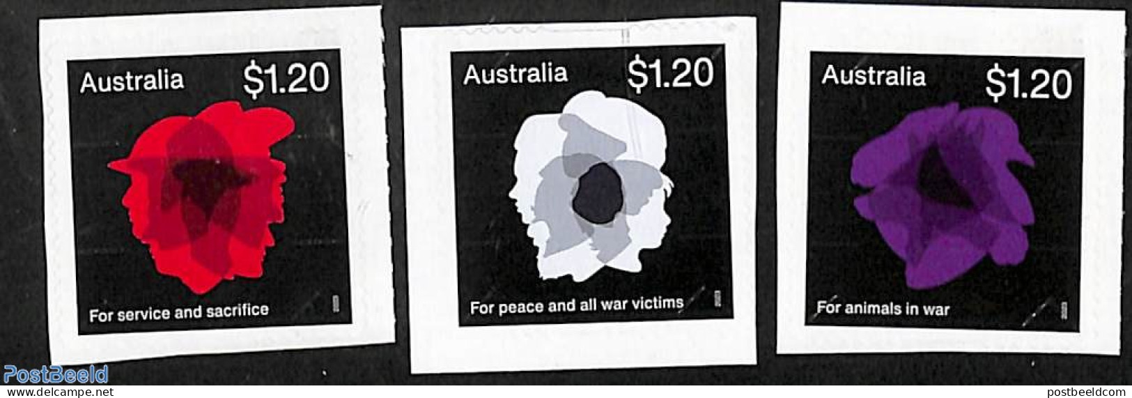 Australia 2023 Poppies Of Remembrance 3v S-a, Mint NH, Nature - Flowers & Plants - Ungebraucht